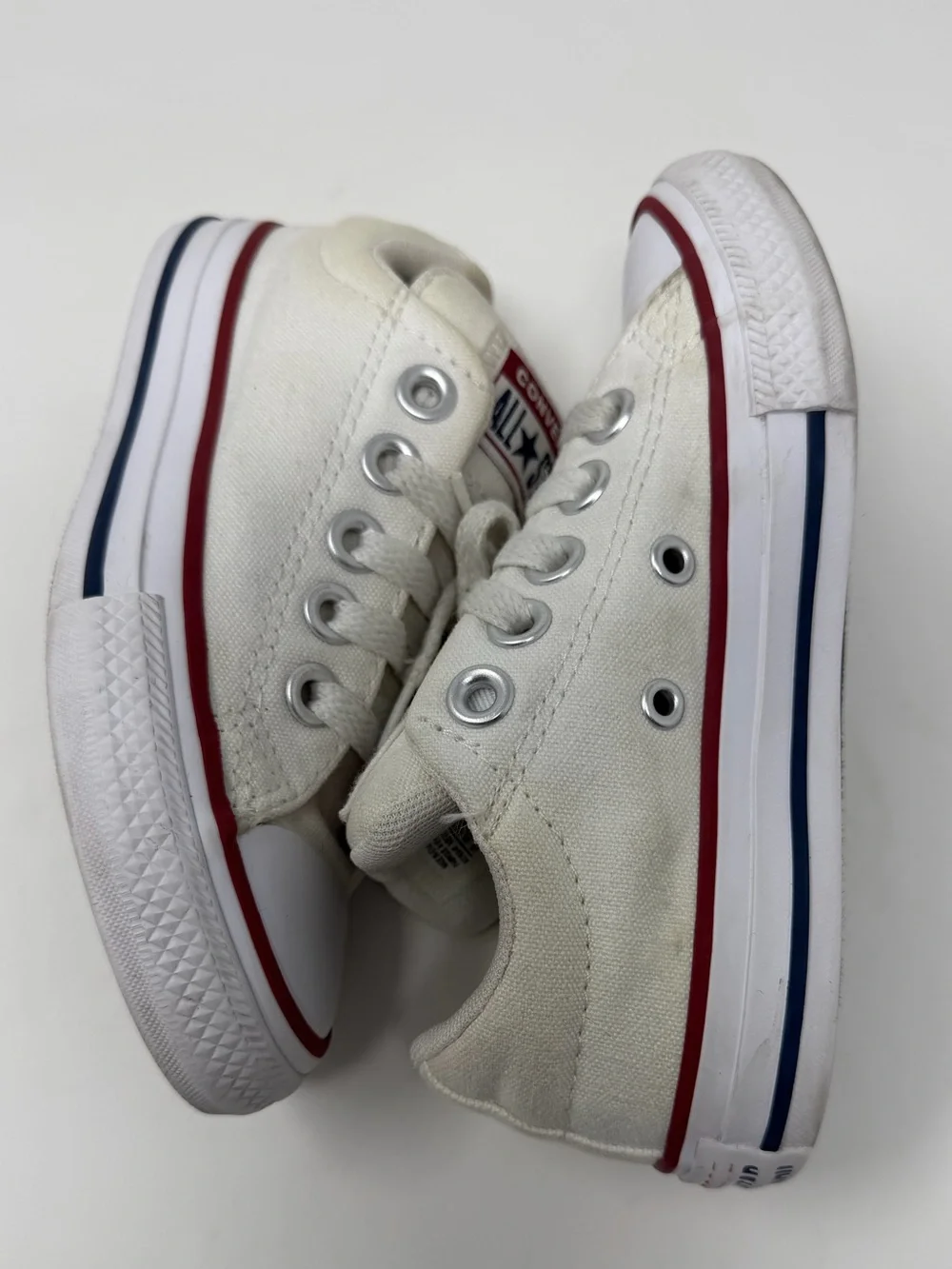Converse Kids' White Canvas Low-Top Sneakers - All Star Sz. 11y